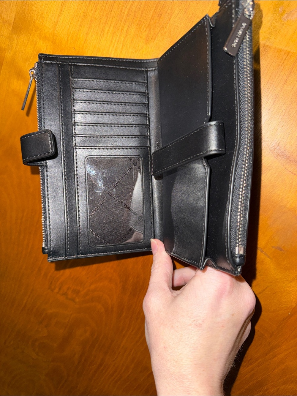 Michael Kors Black Logo Wristlet Clutch - Picture 2 of 3
